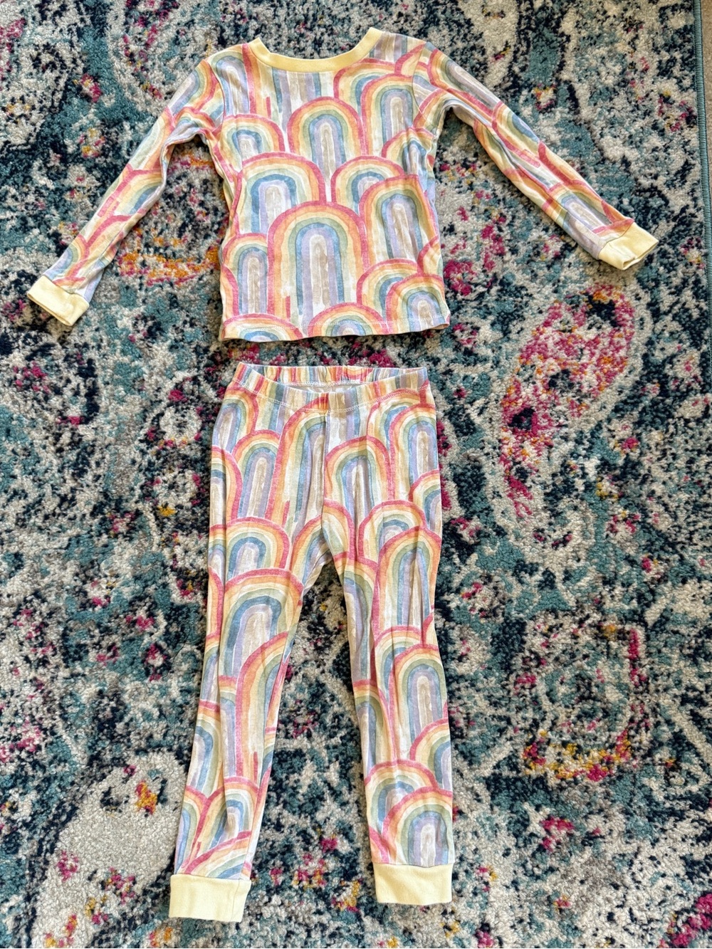 🌈 Burt’s Bees Organic Cotton Rainbow Pajamas
